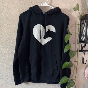 Horse with a heart hoodie